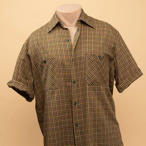 Vintage Unmarked Plaid Button Up